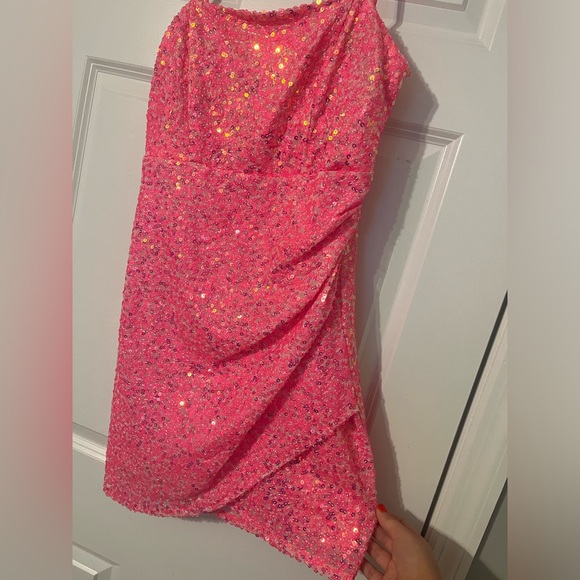 Hot Pink Midnight Doll Homecoming/Cocktail Dress - Picture 3 of 8